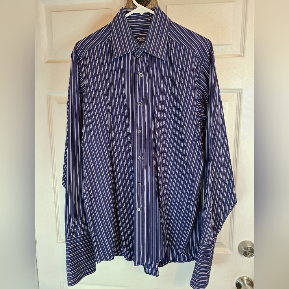 Sean John Dress Shirts for Men, Size: Large Color: Blue